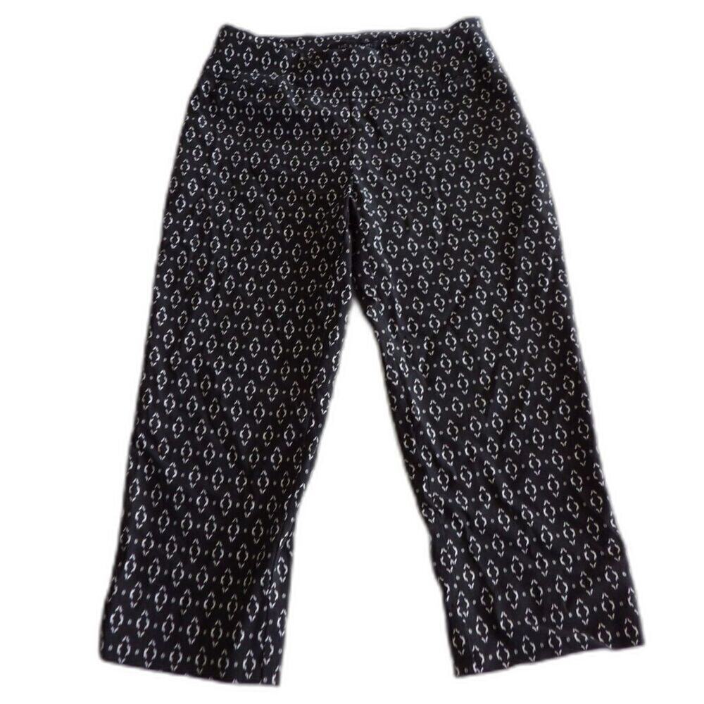 Zac & Rachel Black White Stretchy Dress Capris | Size 8